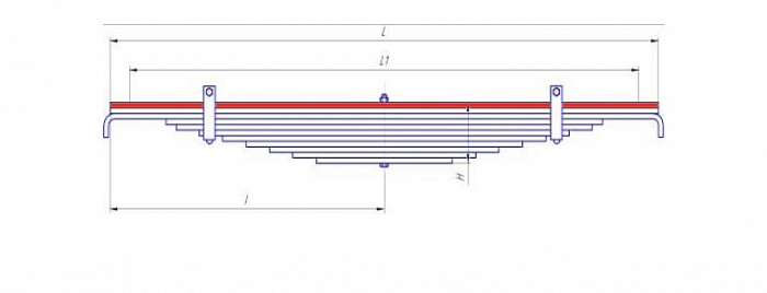 Лист № 1 рессоры прицепа 97581-2912101/1